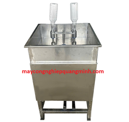 Máy rửa chai bán tự động loại 2 vòi